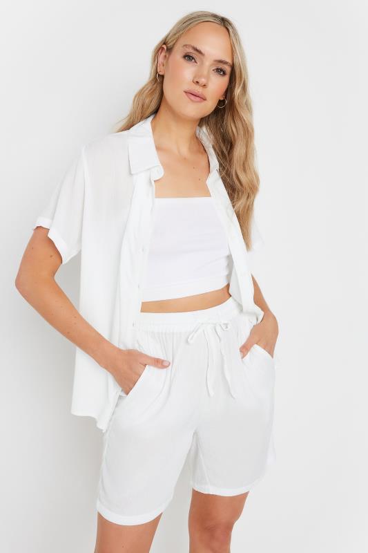 LTS LTS Tall White Textured Shorts
