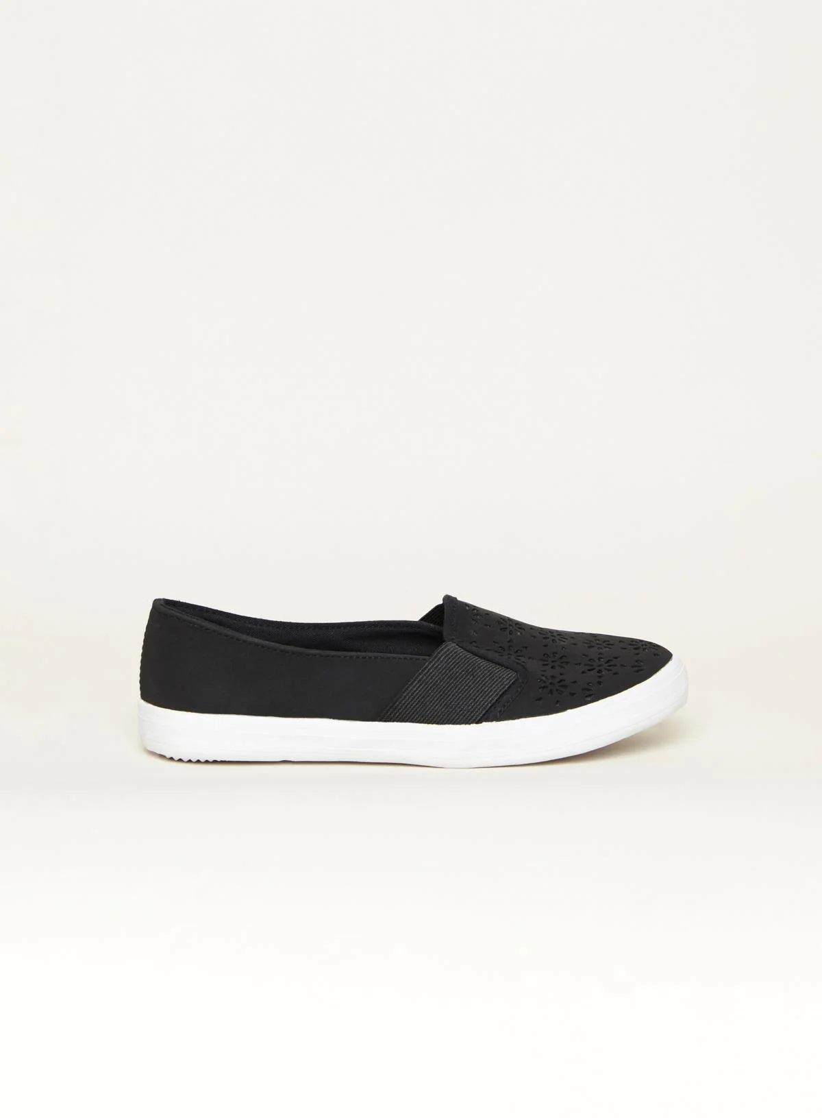 Evans Evans Black WIDE FIT Laser Cut Skater