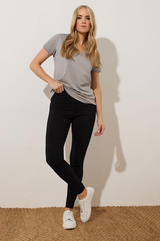 LTS LTS Tall Grey Woven Snake Print Frill Blouse