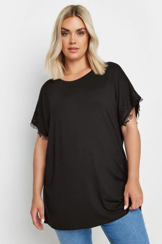 Yours YOURS Curve Lace Detail Top