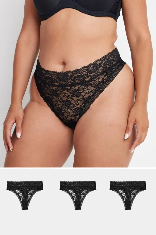 Yours YOURS 2 PACK Curve Black & White Swirl Lace Bras