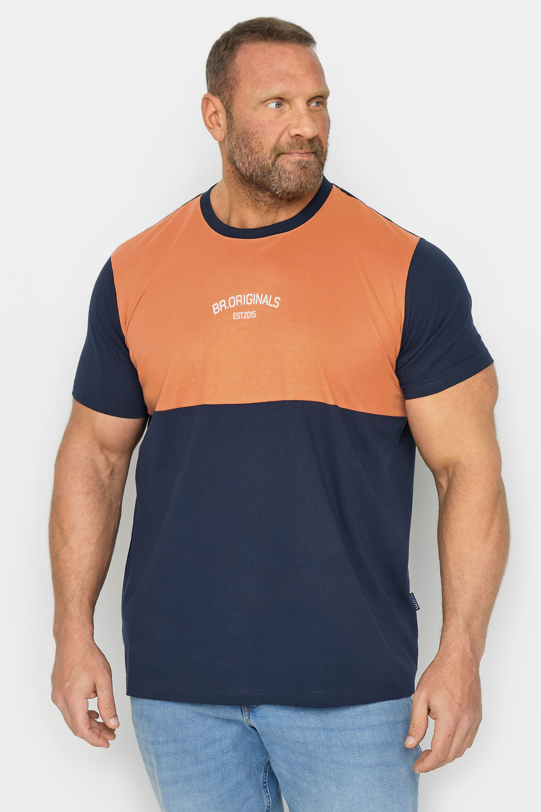 BadRhino BadRhino Blue & Orange 'Originals' Short Sleeve T-Shirt