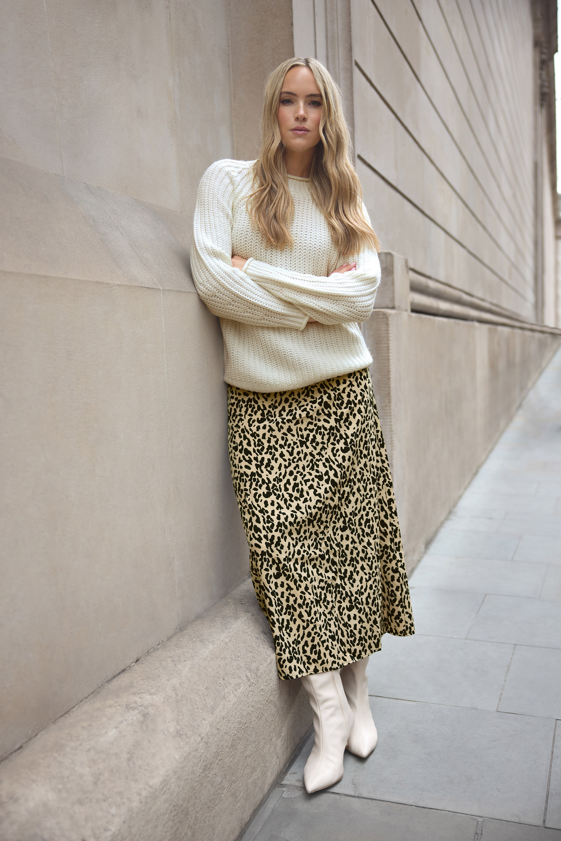 LTS LTS Tall Natural Brown & Black Leopard Print Midaxi Skirt