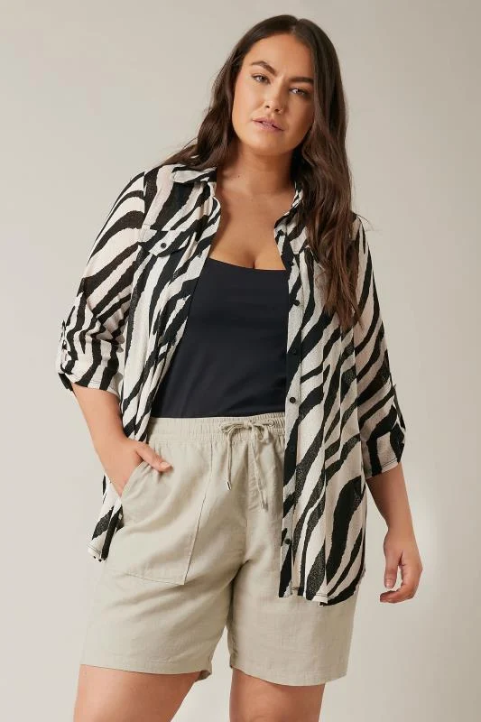 Evans EVANS Curve Grey Geometric Print Tunic