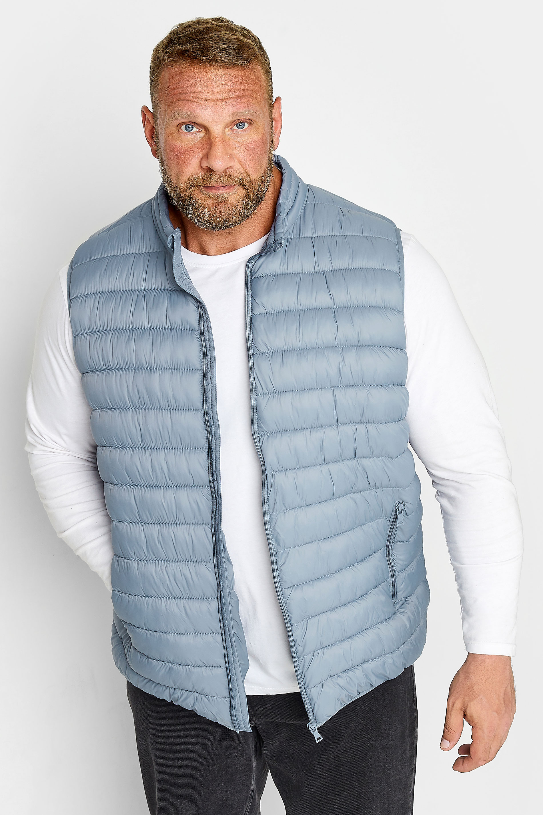 BadRhino BadRhino Big & Tall Light Blue Puffer Gilet