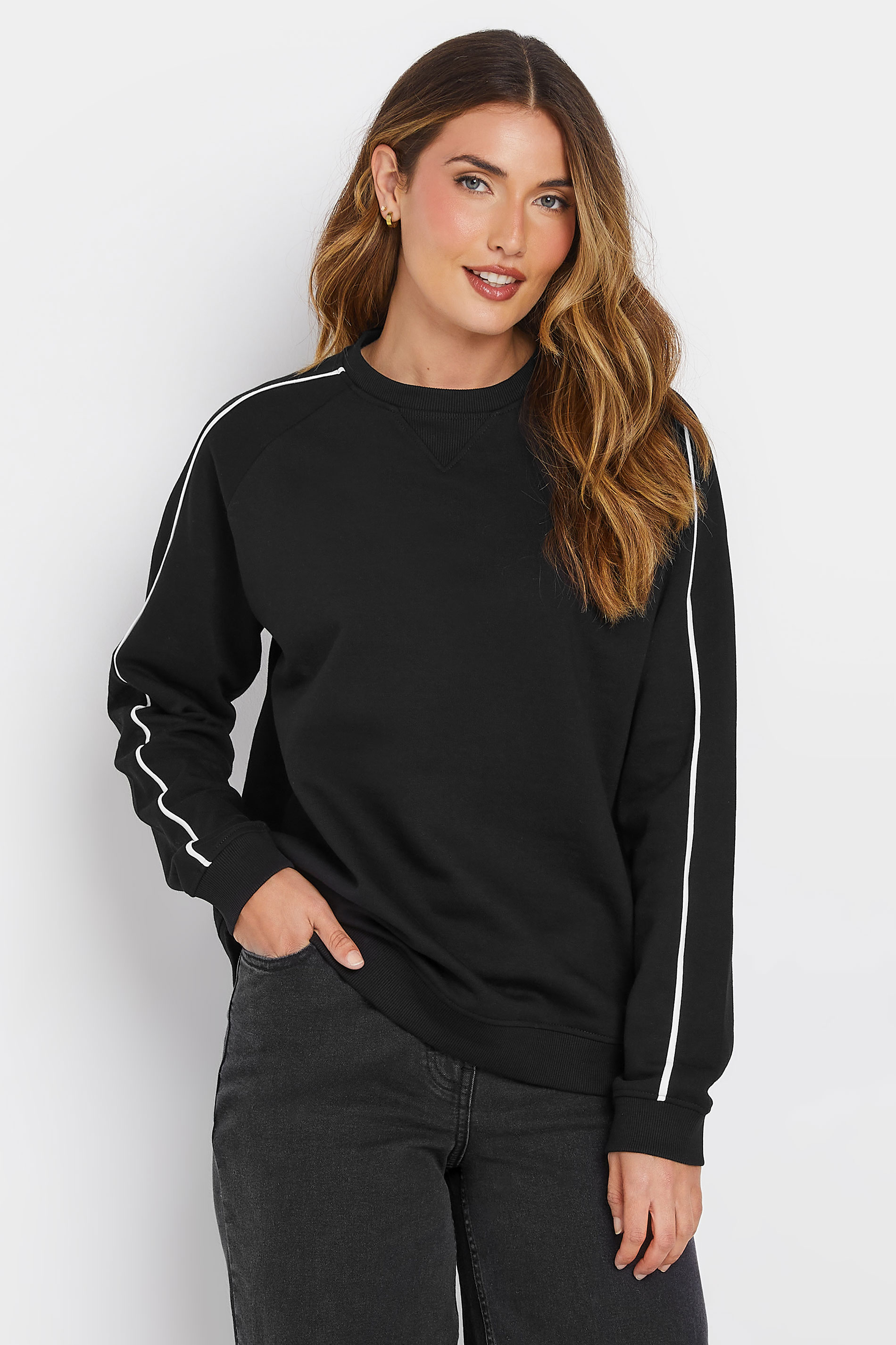 LTS LTS Tall Black Piped Sweatshirt