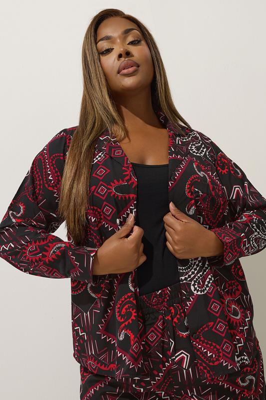 Limited Collection LIMITED COLLECTION Curve Black Aztec Snake Wide Leg Trousers
