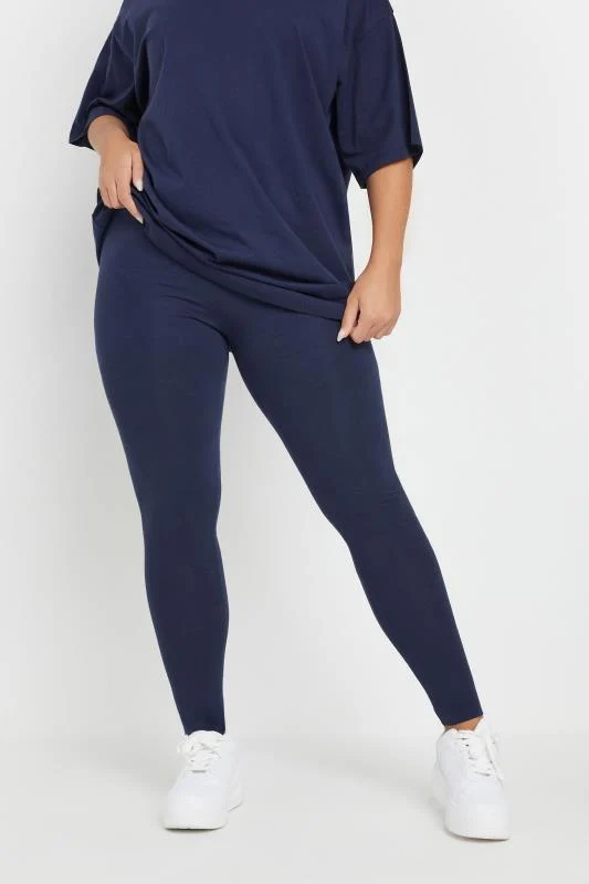 Yours YOURS Curve Navy Blue Leggings
