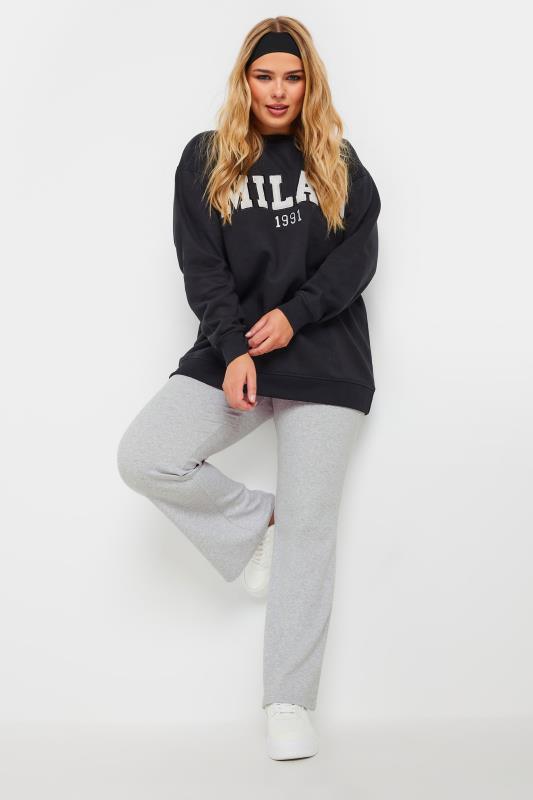 Yours YOURS Curve Grey Flared Yoga Pants