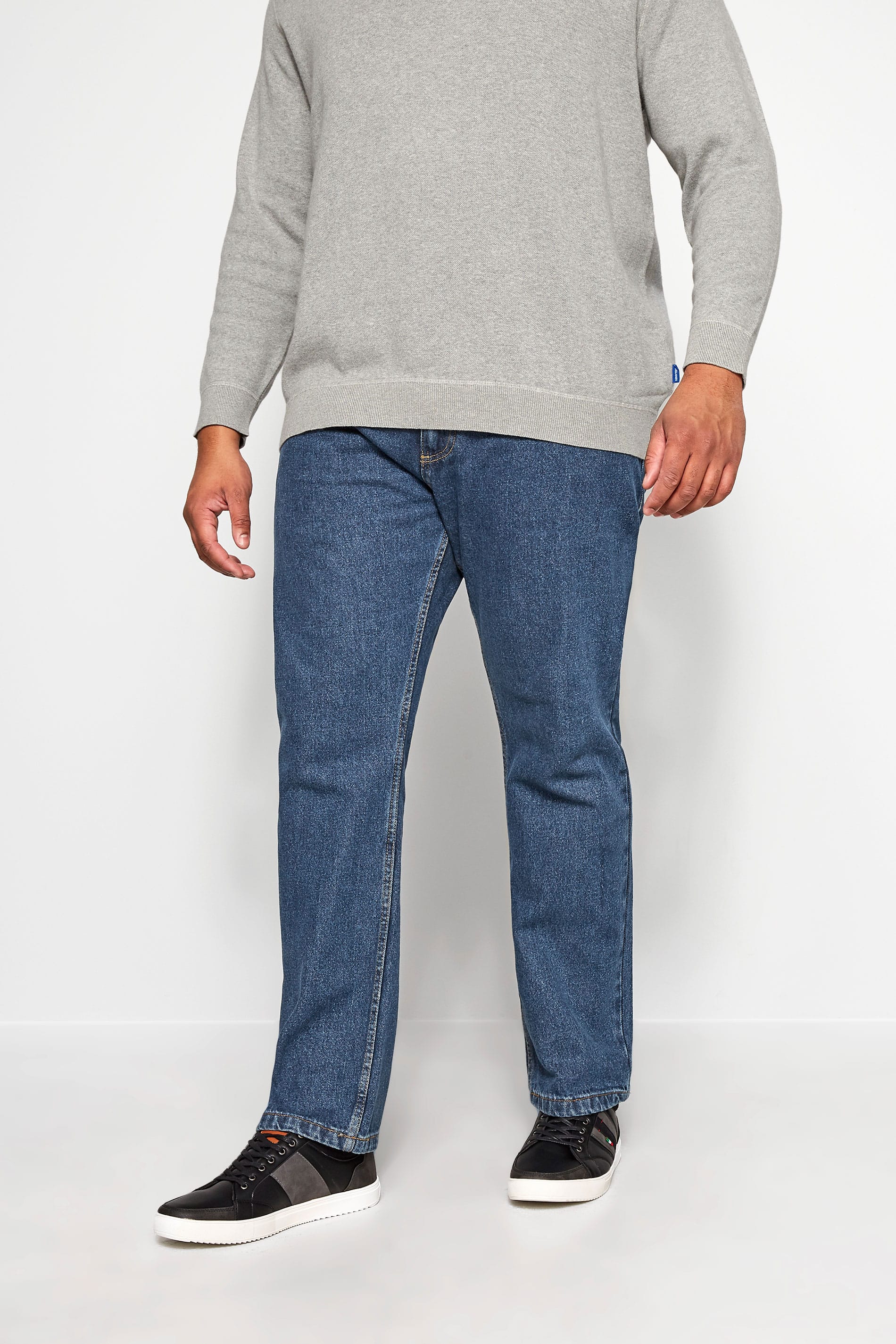 Kam KAM Big & Tall Blue Stretch Jeans