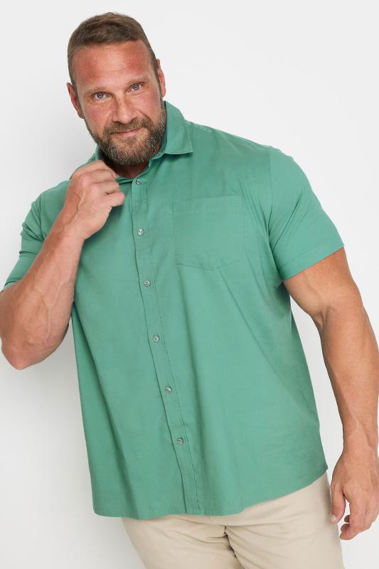 BadRhino BadRhino Big & Tall Green Stretch Short Sleeve Shirt