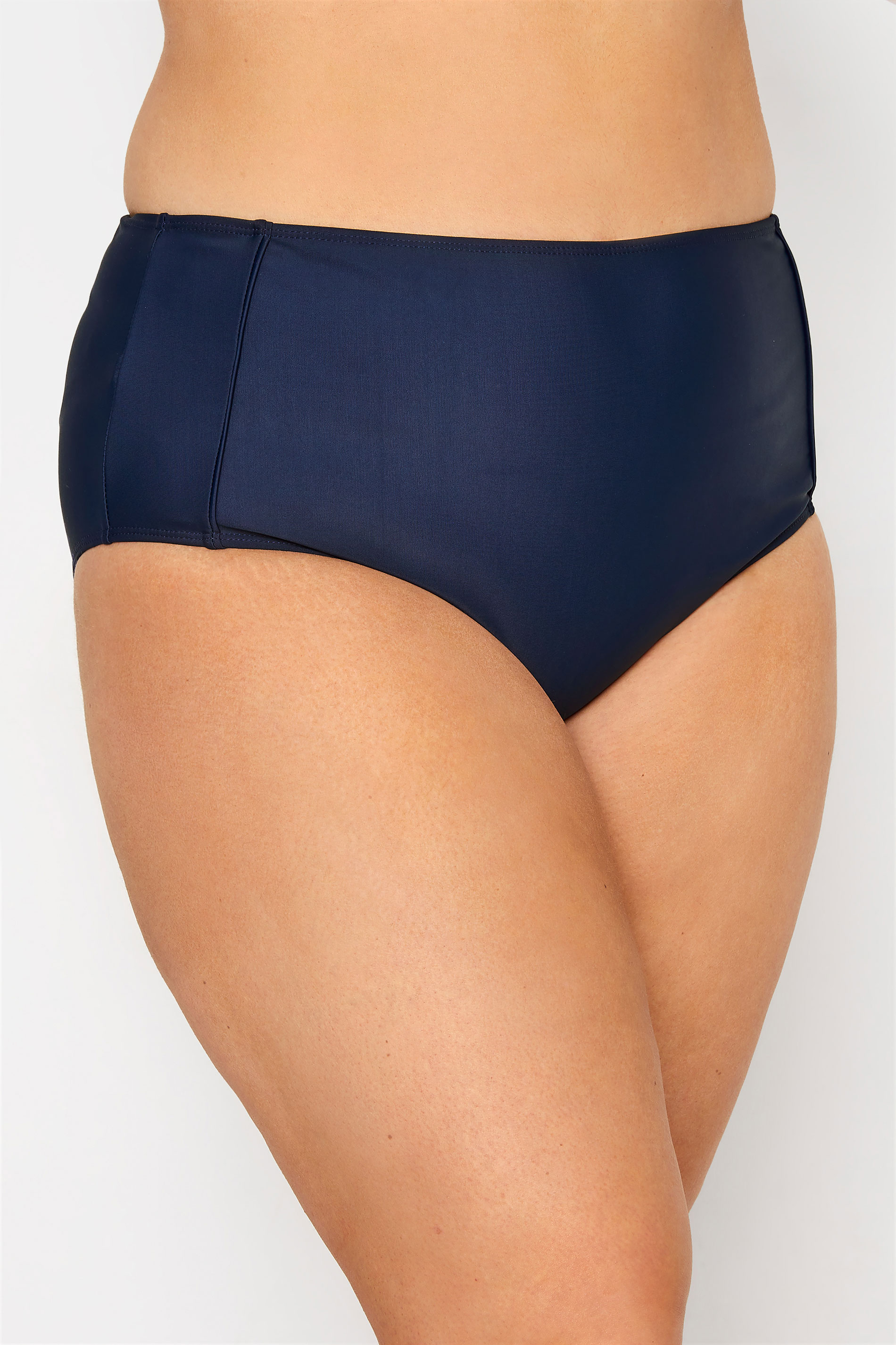 Yours YOURS Curve Navy Blue Tummy Control Bikini Brief