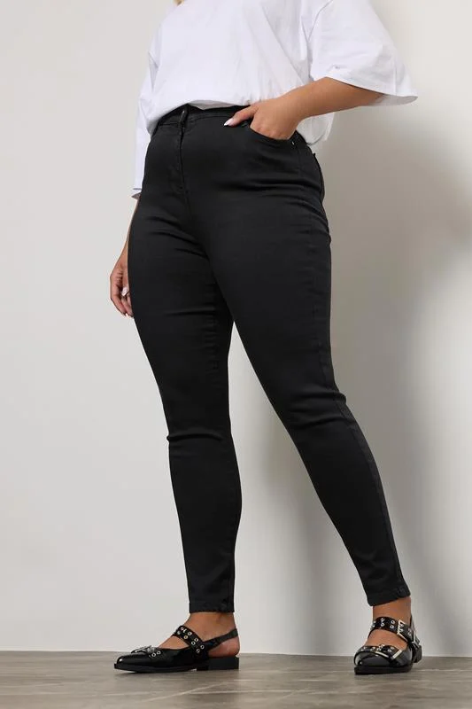 Yours YOURS Curve Black Spot Print Textured Eyelet Top