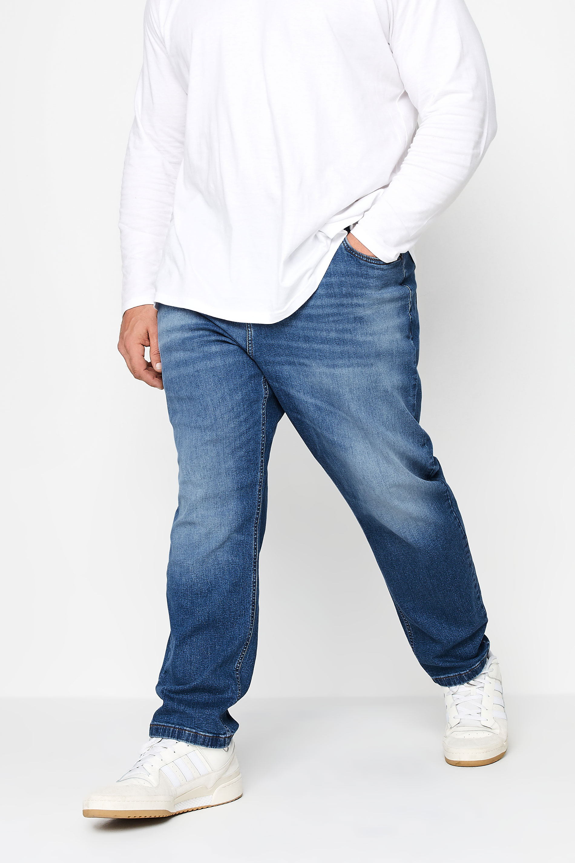 BadRhino BadRhino Big & Tall Blue Light Wash Stretch Jeans