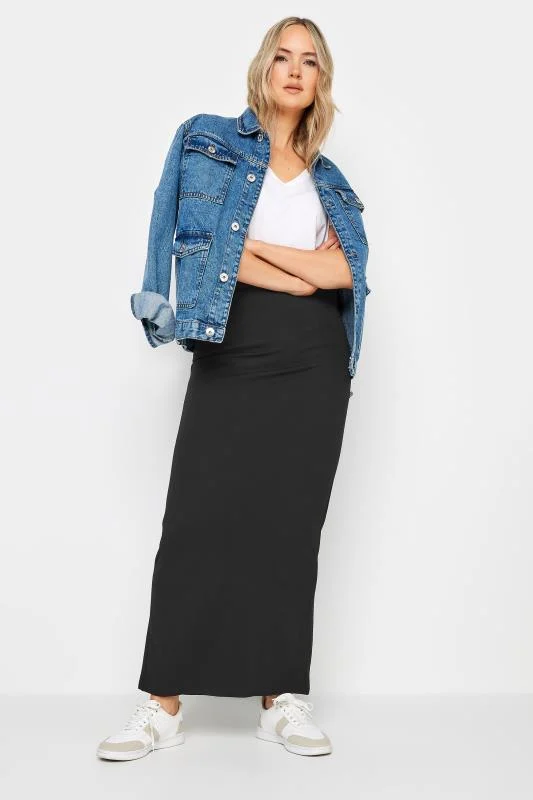 LTS LTS Tall Black Maxi Scuba Tube Skirt