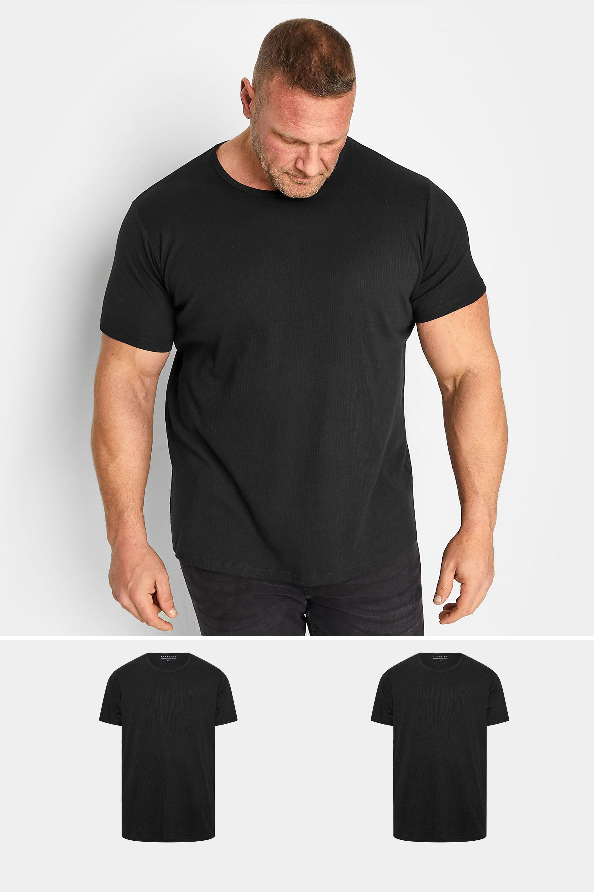 BadRhino BadRhino Big & Tall 2 PACK Black Thermal T-Shirts