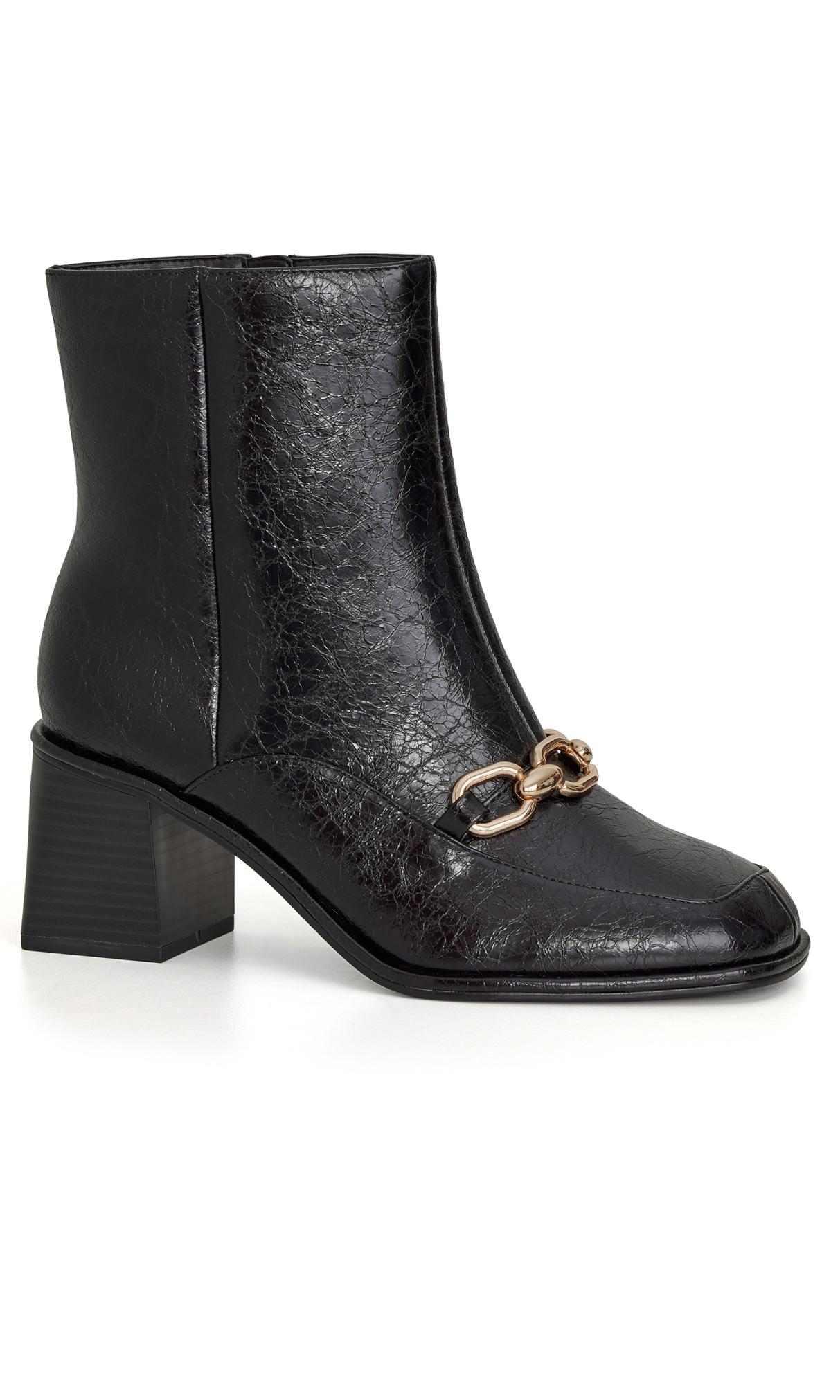 Evans Evans Black WIDE FIT Ethan Ankle Boot