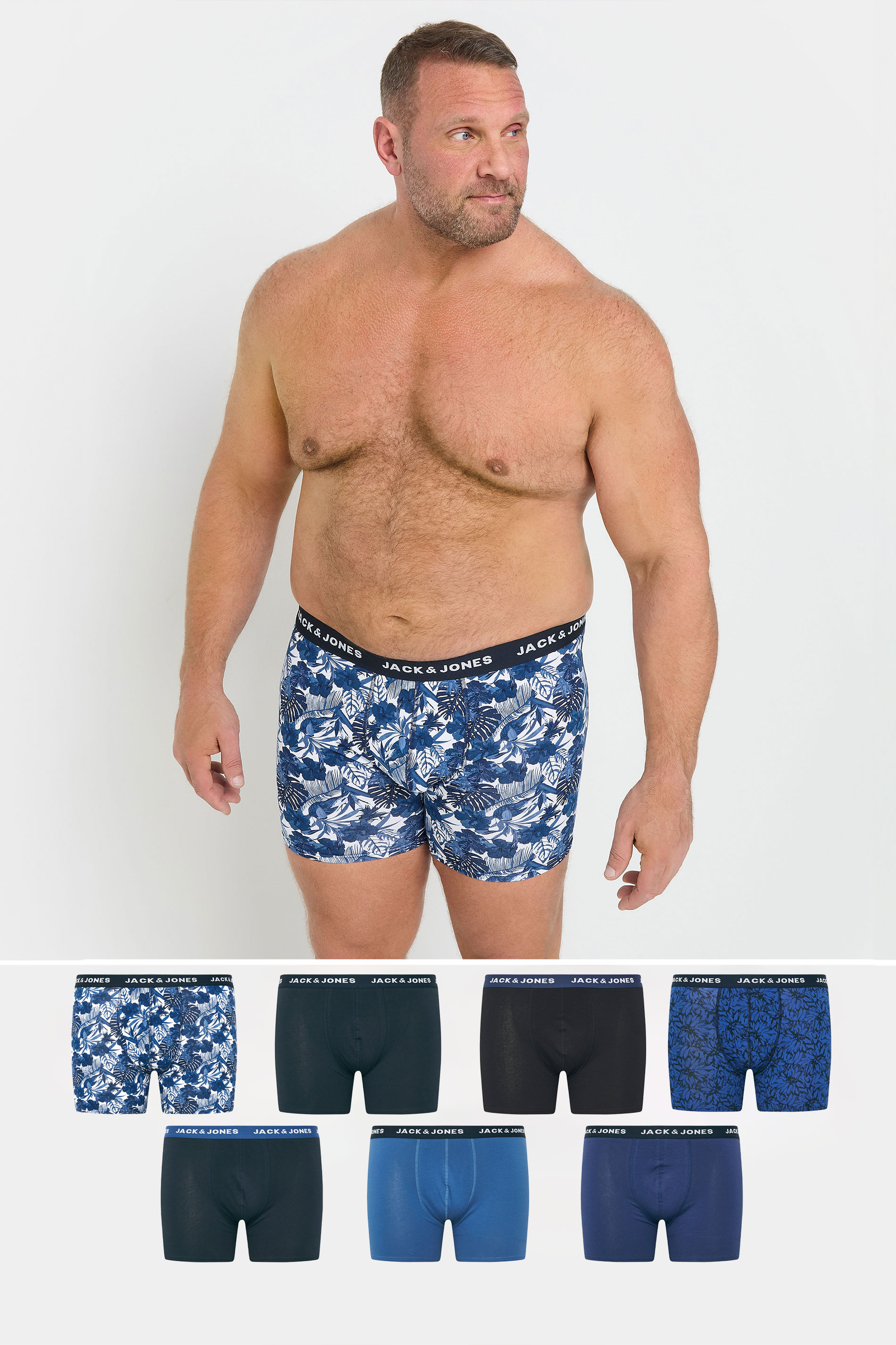 Jack & Jones JACK & JONES 7 PACK Navy Blue & Black Boxers