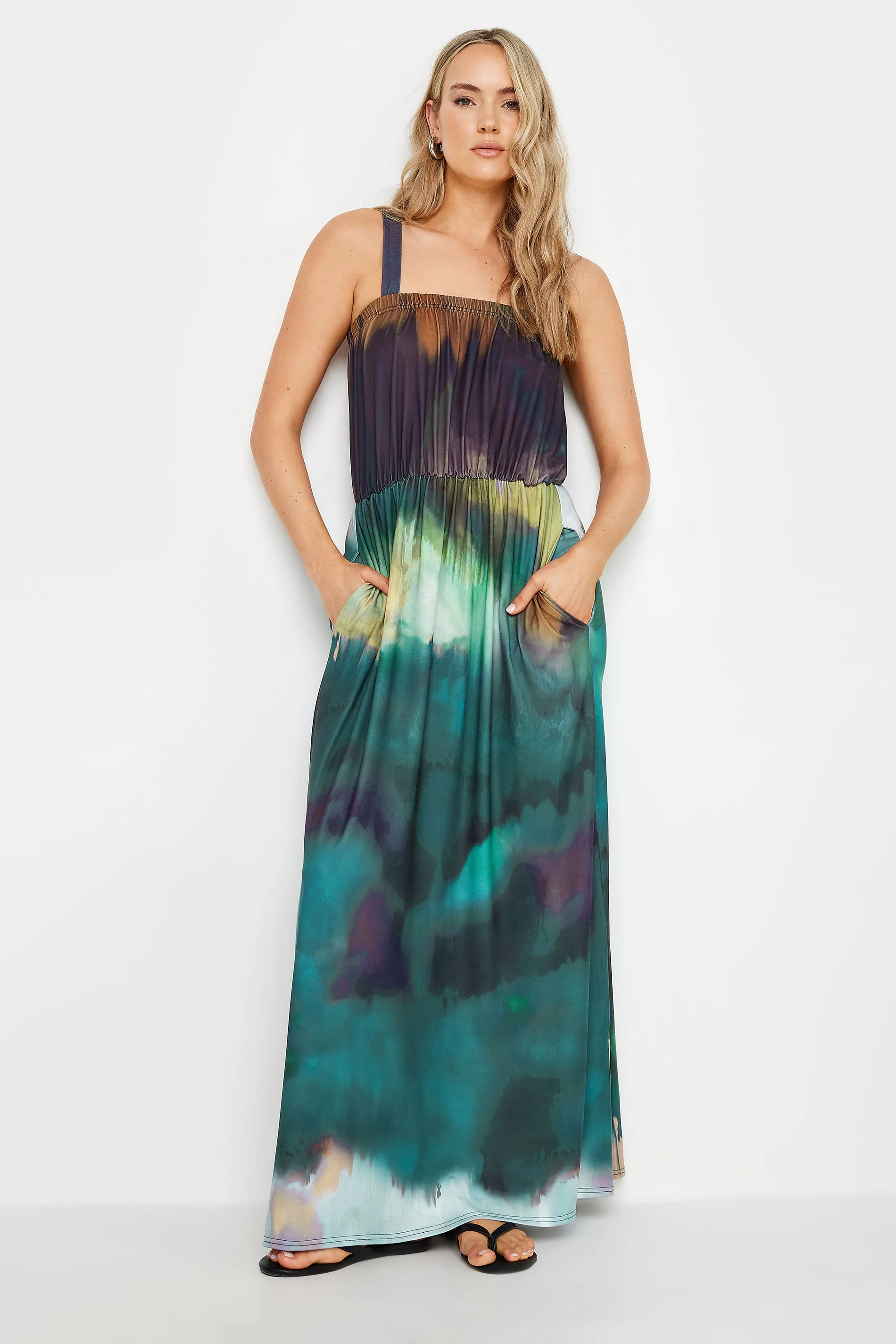 LTS LTS Tall Green & Purple Ombre Maxi Dress