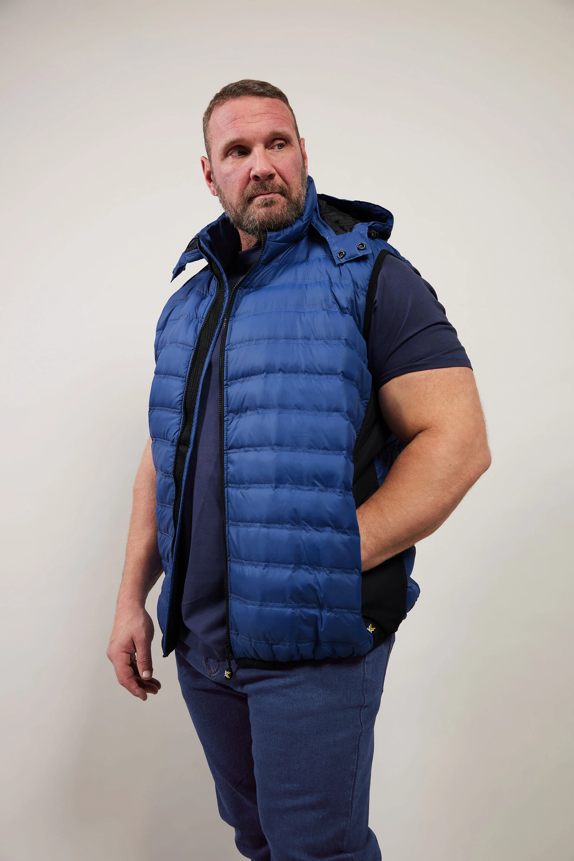 Kam KAM Big & Tall Royal Blue Quilted Gilet
