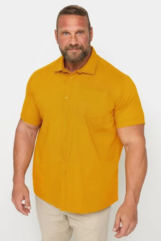 BadRhino BadRhino Big & Tall Yellow Stretch Short Sleeve Shirt