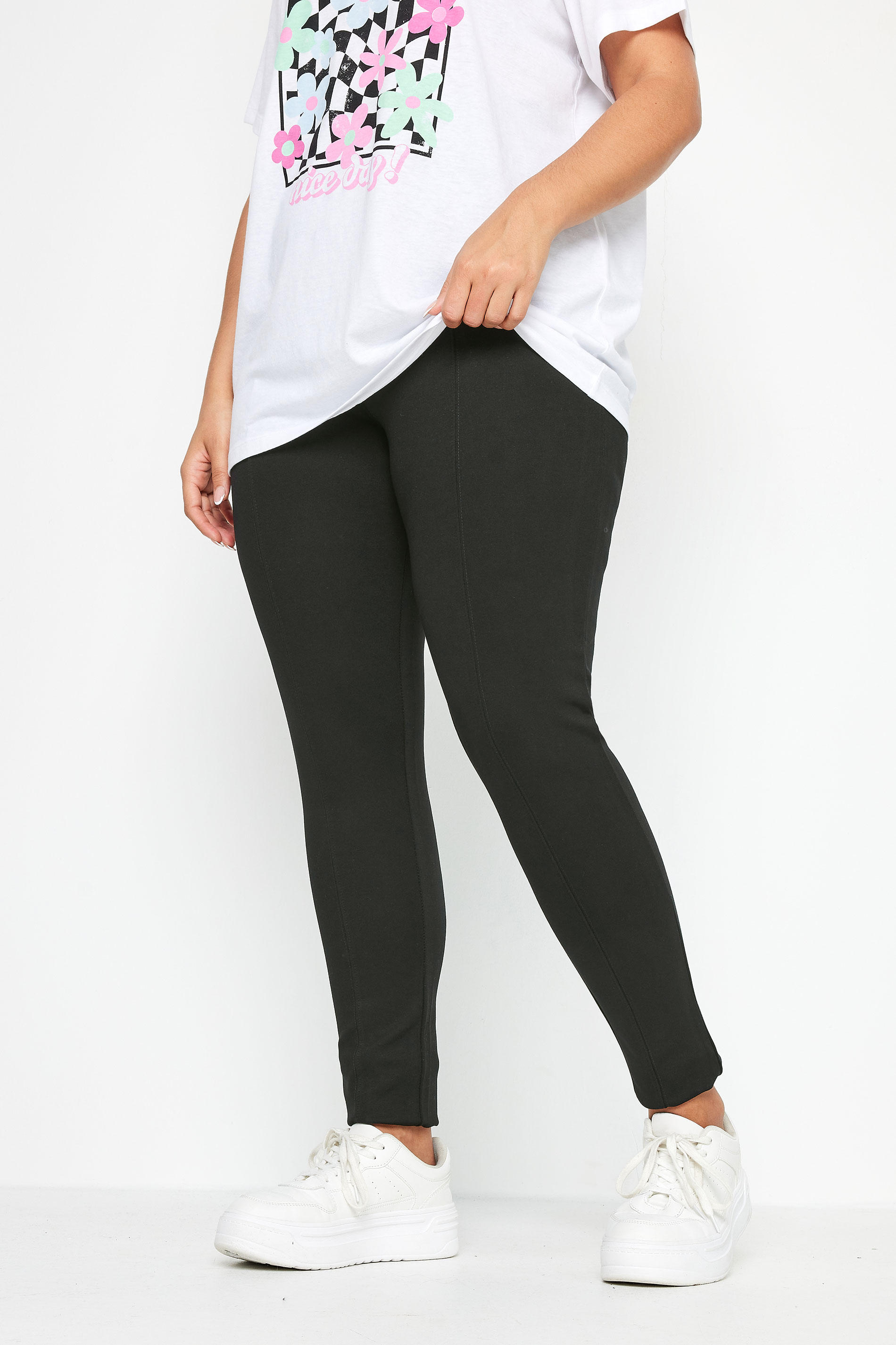 Yours YOURS BESTSELLER Curve Black Ponte Premium Stretch Trousers