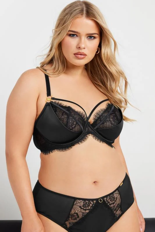 Yours YOURS Curve Black Lace Suspender Belt
