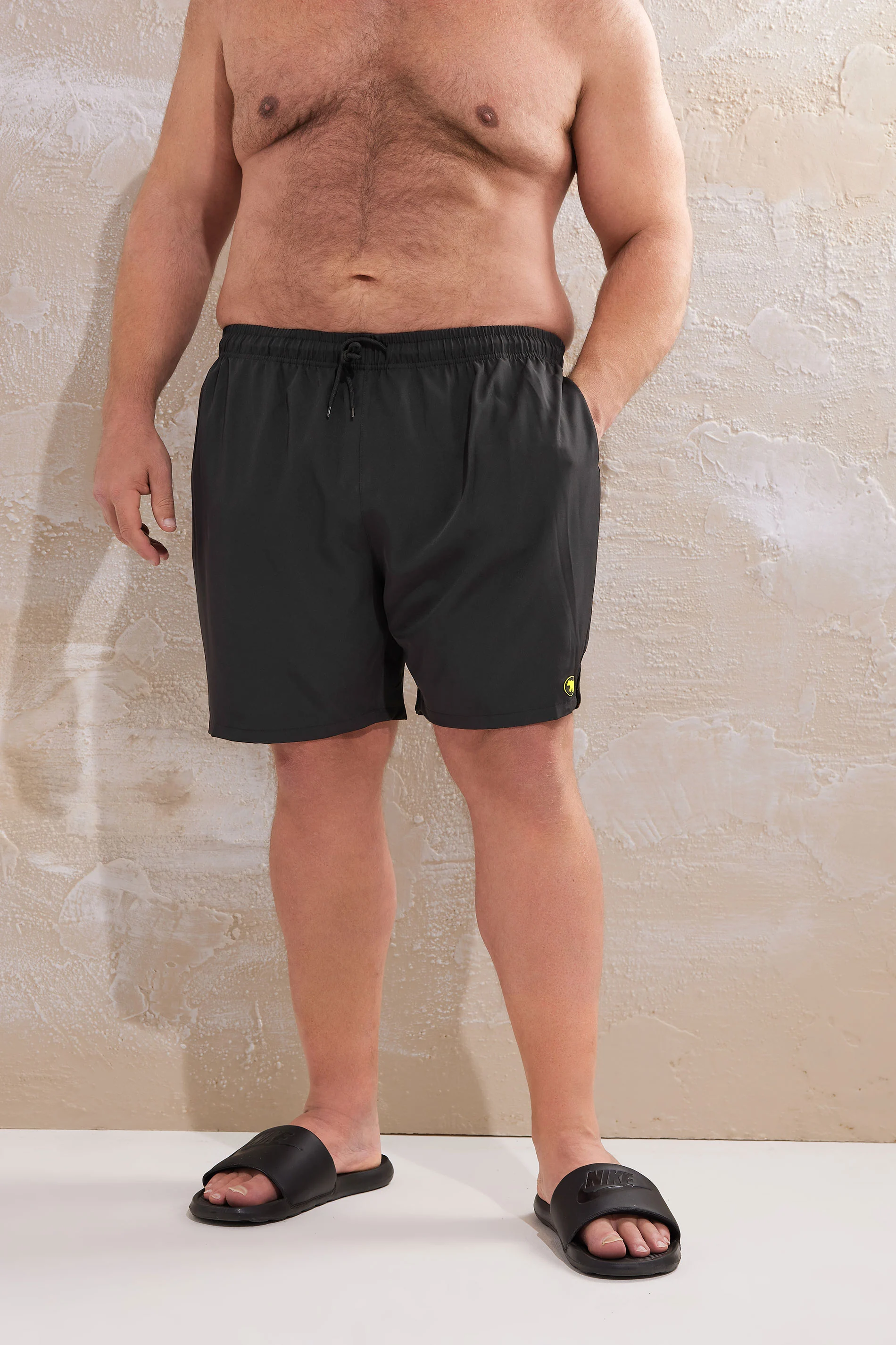 D555 D555 Black Drawstring Swim Shorts