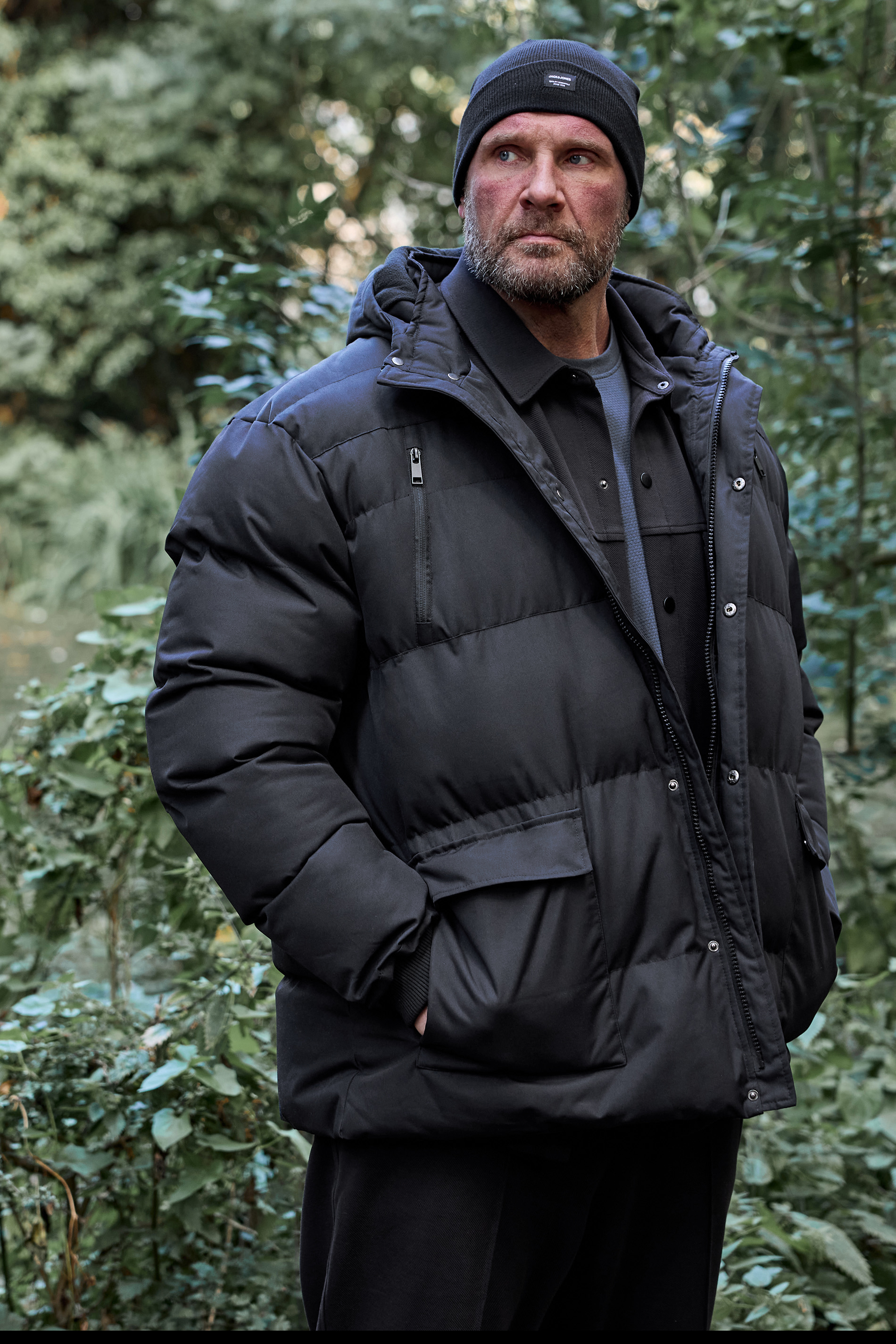 BadRhino BadRhino Big & Tall Black Hooded Puffer Jacket