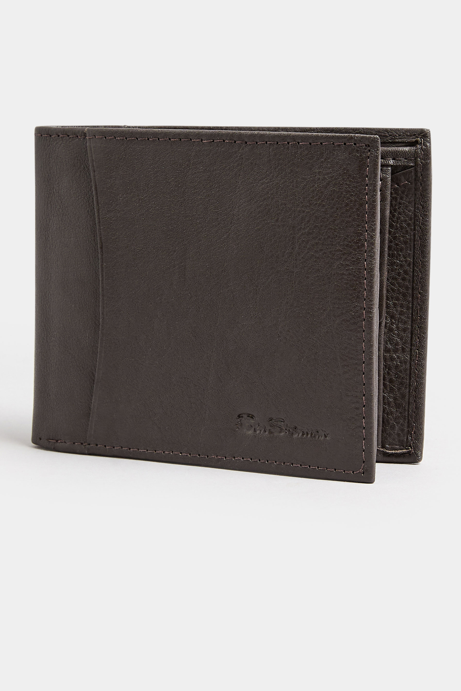 Ben Sherman BEN SHERMAN Brown Leather 'Burns' Bi-Fold Wallet