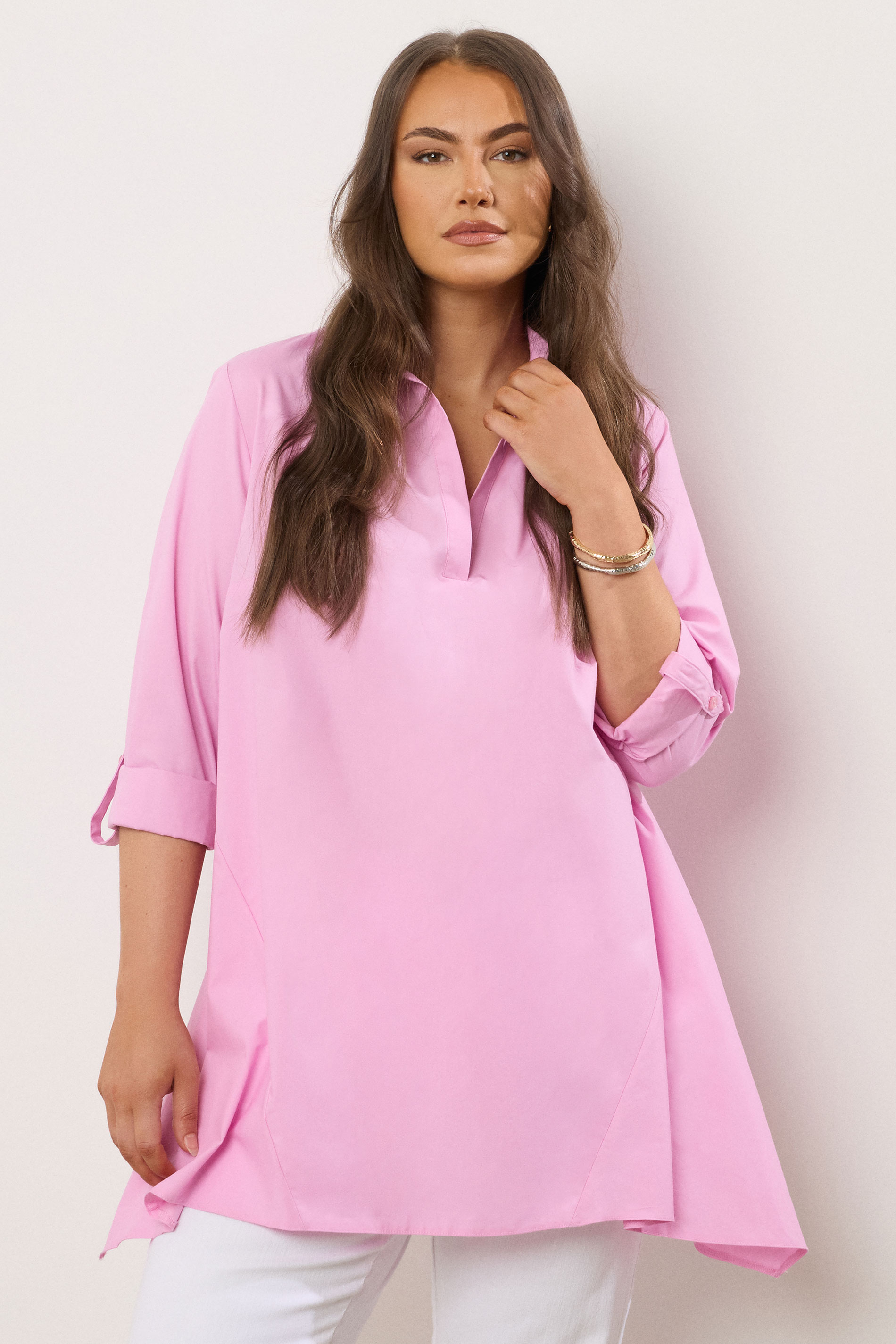 Evans EVANS Curve Pink Overhead Shirt