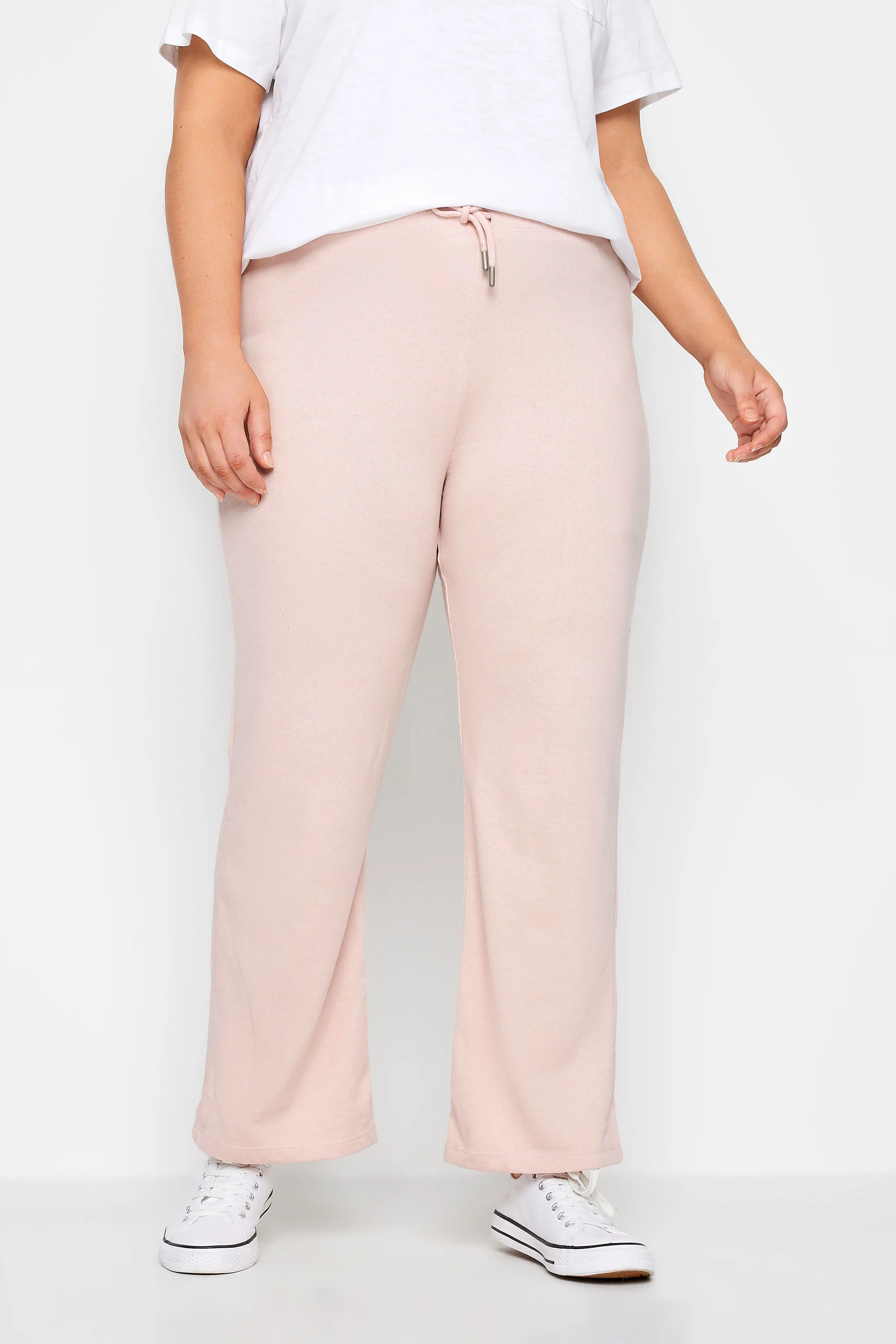 Evans Evans Pink Wide Leg Joggers