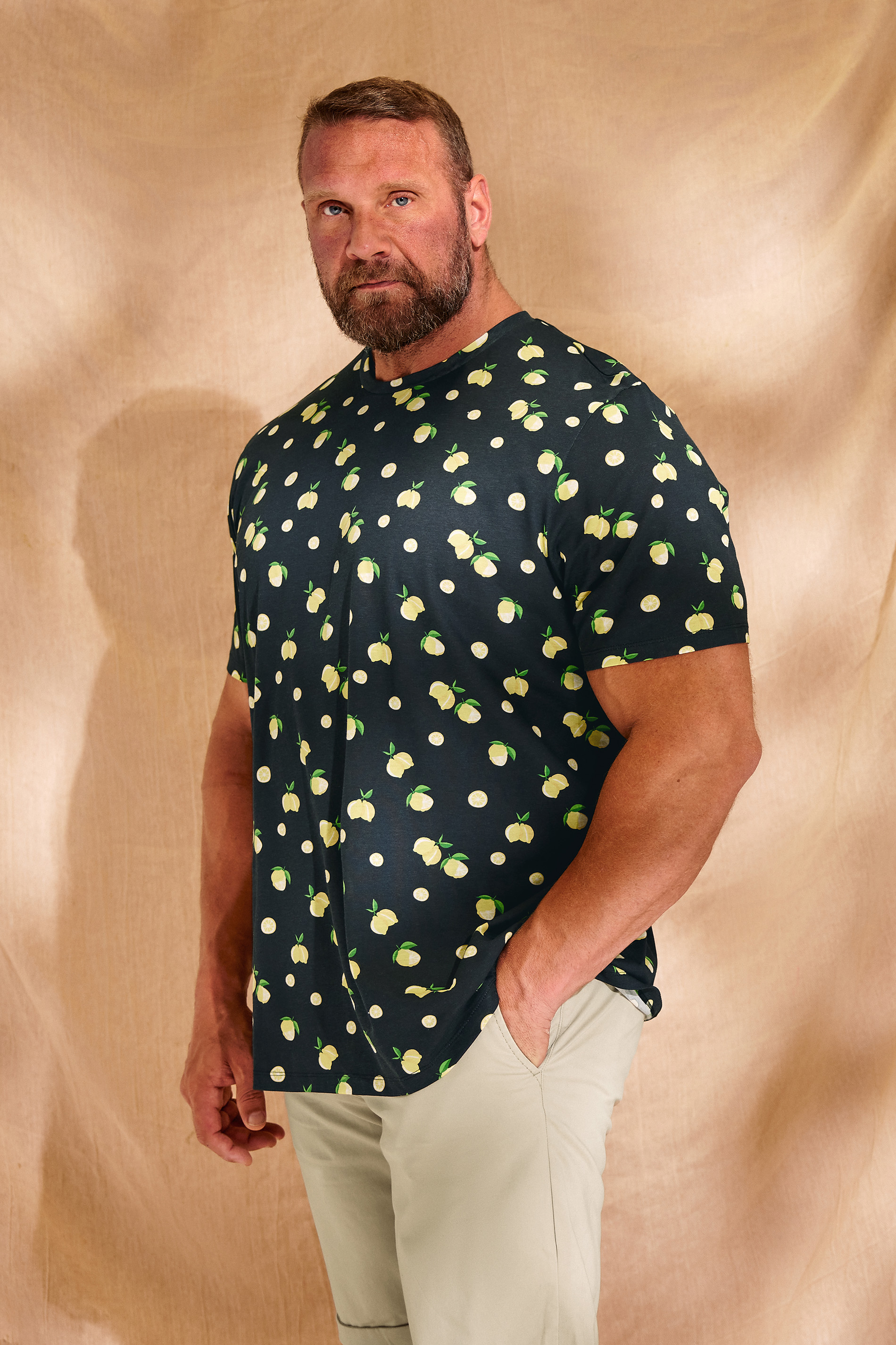 Jack & Jones JACK & JONES Black Lemon Print T-Shirt