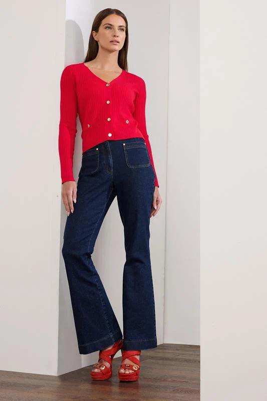 Star by Julien Macdonald STAR Red Knitted Button Cardigan