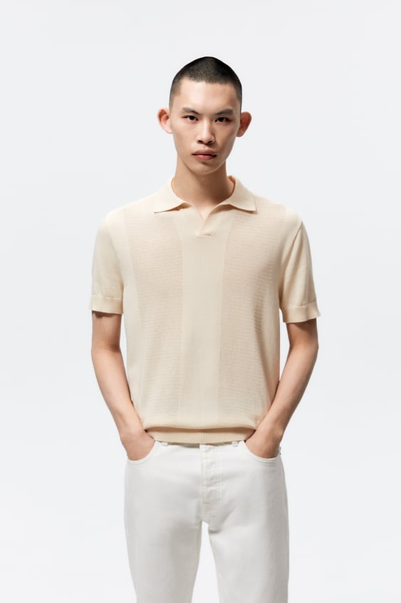 TEXTURED KNIT POLO