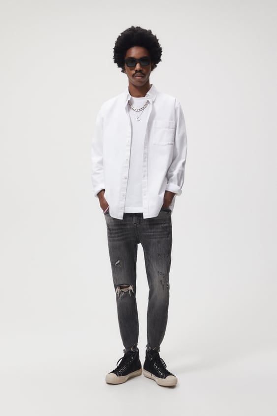 TAPERED SKINNY JEANS