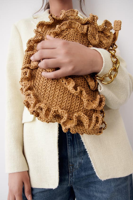 RUFFLED SHOULDER BAG