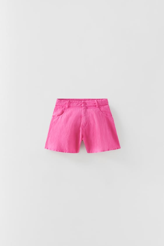 FLOWY LINEN BLEND SHORTS
