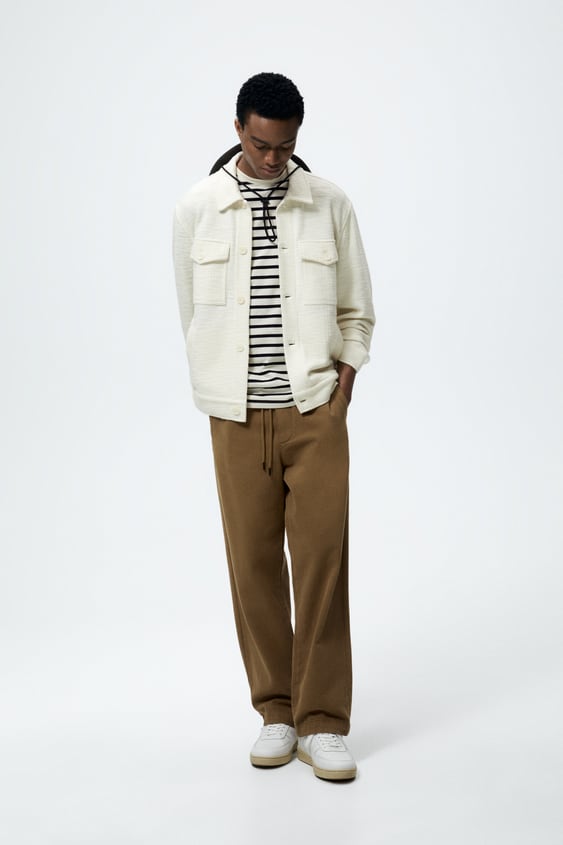 TEXTURED JACKET WITH POCKETS