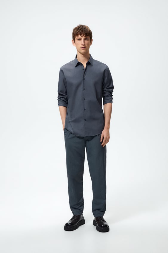 TEXTURED COTTON SHIRT