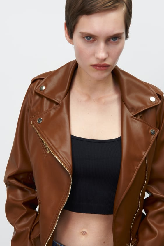 FAUX LEATHER JACKET