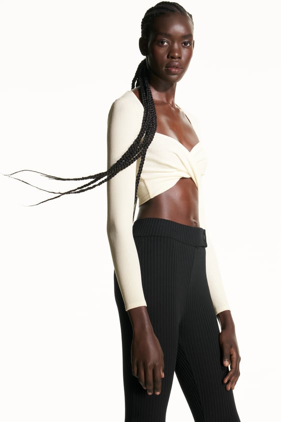 RIBBED STIRRUP LEGGINGS