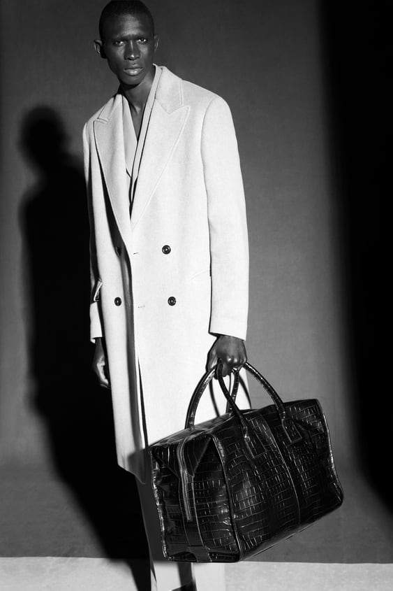 ANIMAL EMBOSSED LEATHER BOWLING BAG