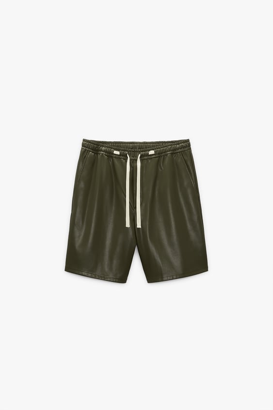 FAUX LEATHER SHORTS