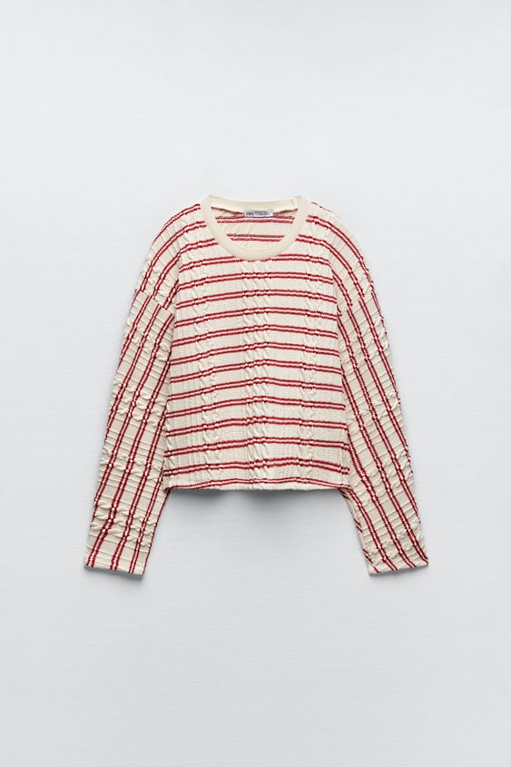 STRUCTURED STRIPED SWEATSHIRT