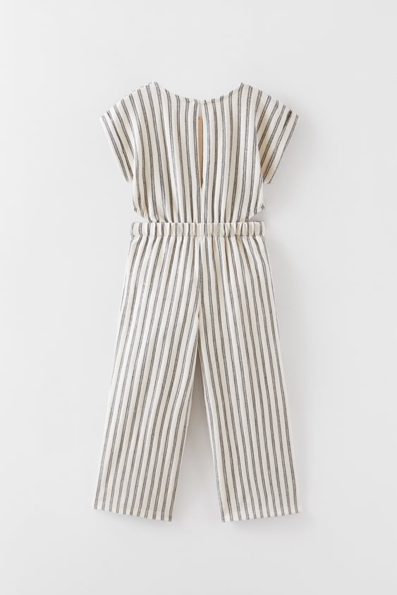 STRIPED CUT OUT JUMPSUIT