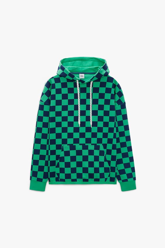 BLOCK COLOR HOODED SWEATSHIRT