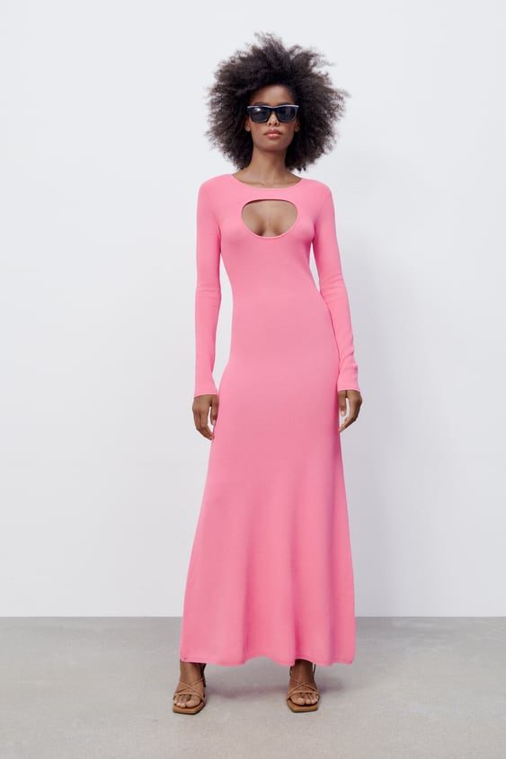 CUT OUT KNIT DRESS