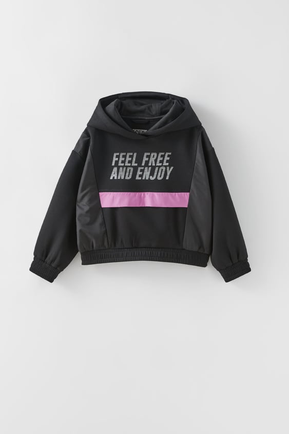 SPORTY CROP SWEATSHIRT