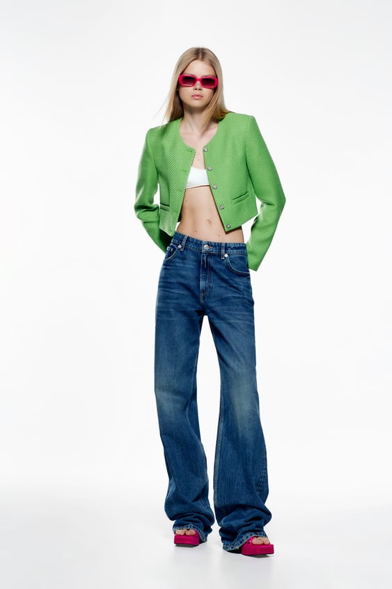 TEXTURED CROP JACKET